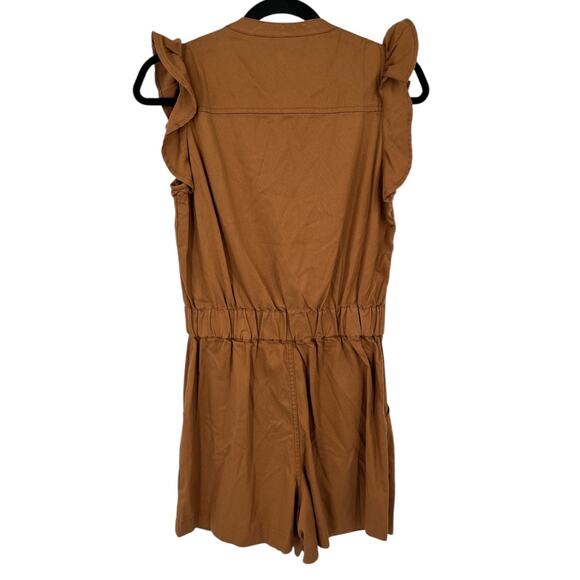 Joe's Jeans romper Emilia flutter sleeve brown size X-Small XS - Picture 4 of 7